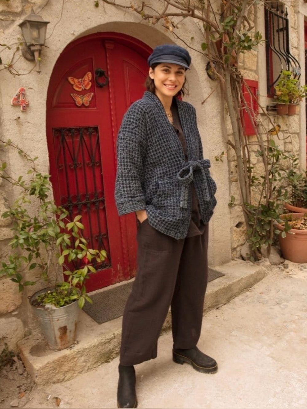 Oddbird Temel wrap jacket XL Indigo